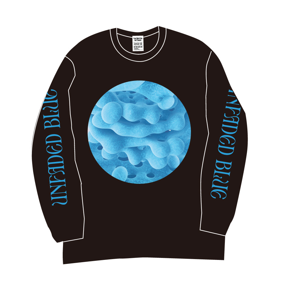 キタニタツヤ UNFADED BLUE\"ロンT(B) クロ UNFADED BLUE